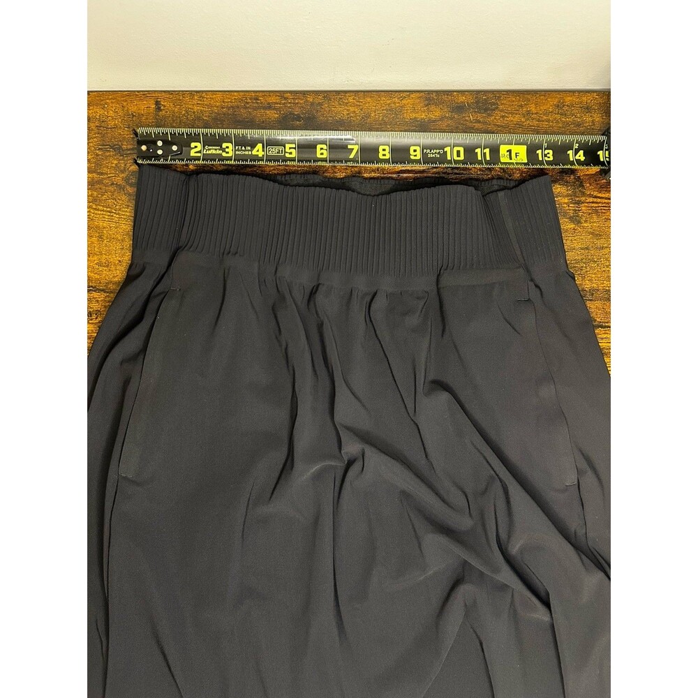 Athleta Womens Black Cosmic Elastic Waist Pull-On High Low A-Line Skirt Size XS - Picture 7 of 9